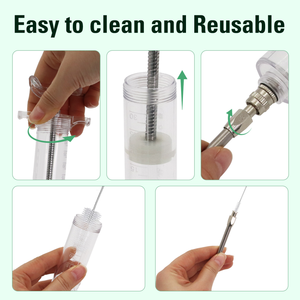 Seringues vétérinaires pour injection animale 5ml 10ml 20ml 30ml 50ml en plastique et acier - Product Image 3