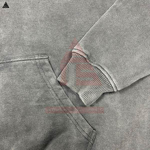 New Latest Arrival Casual Acid Wash Custom Men Acid Wash <b>Hoodies</b> Basics Cotton Blended Oversized Acid Wash <b>Hoodies</b> For Adults - Product Image 3