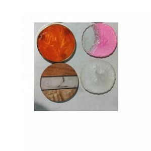Hot Selling Colorful Round Shaped Resin <b>Coasters</b> Coffee Drink <b>Coaster</b> With Holder Modern Decoration Home Decor <b>Coaster</b> - Product Image 5