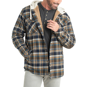 Wholesale Custom Fashion <b>Men's</b> <b>Flannel</b> <b>Jacket</b> Long Sleeves Plaid <b>Flannel</b> Hoodie for <b>Men</b> Support Custom Logo - Product Image 2