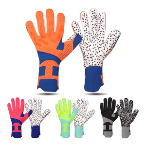 Football Goalkeeper Gloves Full Finger Non Slip Breathable Adjustable Wrist Strap Unisex Sports PU Material Silicone Printing - Product Image 4