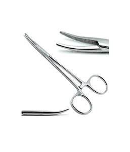 Pinzas Hemostáticas Curvas de Acero Inoxidable, Instrumentos Quirúrgicos Dentales con Bloqueo - Product Image 4