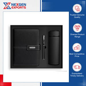 Set de Regalo Corporativo Nexgen Exports-06, Cuaderno de Tapa Dura Estilo Vintage en Cuero PU con Termo para Oficina y Escuela - Product Image 2
