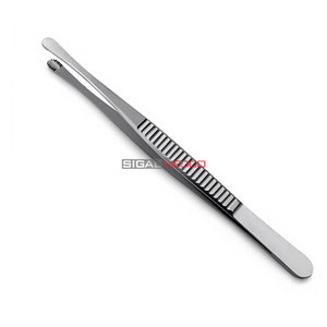 Pinzas para Tejidos de 8 Pulgadas con Puntas Redondas Dentadas, Instrumento Quirúrgico Veterinario de Acero Inoxidable Alemán, Reutilizables, de Precisión - Product Image 2
