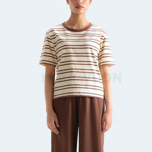 Camiseta de Verano para Mujer, Vintage, de Algodón Orgánico Lavado, Transpirable, Ligera, con Estampado Personalizado, Sostenible - Product Image 4