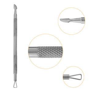 STAHLMANN Pro Repousse-cuticules réutilisables en acier inoxydable avec couteau double extrémité, durables pour les soins de manucure et le nettoyage des ongles - Product Image 4