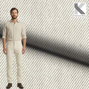 Fabricante Mayorista de Tela Tweed Pesada de 350 g/m², 97% Algodón, 3% Elastano, Teñida con Hilo, Tejido 3/1 Z, Elástica, Transpirable y Suave para Chinos - Product Image 2