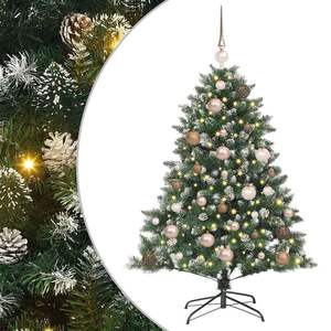 Albero di Natale Artificiale Verde 120 cm con 150 Luci LED Bianco Caldo, Controllo Manuale, Materiale Plastico - Product Image 4