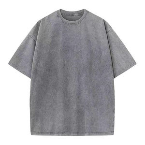 <b>Men's</b> Oversized Plain Dyed Cotton Short Sleeve T-<b>Shirt</b> Round Neck Casual Breathable Summer <b>Shirt</b> Solid Color Knitted Fabric - Product Image 4