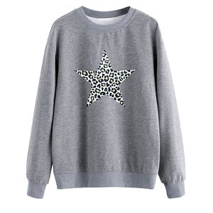 Sudadera de Punto para Mujer, Cuello Redondo, Manga Larga, Talla Grande, Color Sólido, Transpirable, 100% Algodón, para Otoño - Product Image 5