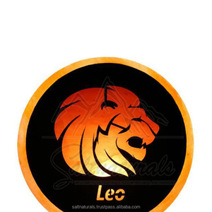 Lampe au sel de l'Himalaya de qualité supérieure en forme de Lion Cadeau unique sur le thème de l'astrologie, lumière de bien-être et de décoration - Product Image 4