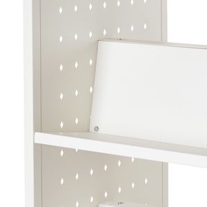 Carrito de Biblioteca Rodante con Capacidad para 330 Libras, con Estantes Metálicos en Forma de W de Doble Cara de 38.2 x 20.3 x 48.2 Pulgadas, 3 Pulgadas de Profundidad - Product Image 2