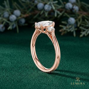 Marquise Cut Three <b>Stone</b> Trellis Basket Plain Band Gold Engagement Ring with Round Side Stones Classic Women's Fine Jewelry - Product Image 3