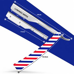 Navaja de Afeitar Profesional para Barbería, de Acero Inoxidable, Plegable, con Cuchillas Reemplazables, Logotipo Personalizado OEM, para Cuerpo y Rostro - Product Image 4