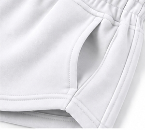 Index Sportswear Women's White Shorts <b>Skirt</b> High <b>Waist</b> <b>Elastic</b> Breathable Pockets Left Leg Logo Sporty Style Knitted Polyester - Product Image 5