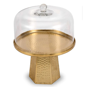 Support à gâteau décoratif vintage en métal pour présentation de gâteaux de boulangerie avec plateau rond et piédestal robuste pour servir des desserts - Product Image 4