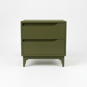 Table d'appoint, table de chevet, table à 2 tiroirs, couleur moderne, design dynamique et moderne, convient aux espaces de vie modernes, design moderne - Product Image 1