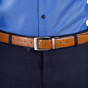 Ceinture en cuir élégante, ceinture en cuir lisse avec sangle résistante et look intemporel pour un style décontracté et habillé - Product Image 2