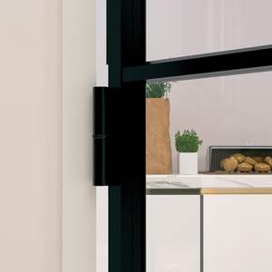 29.9 \ "x79.3 \" interno nero sottile porta in vetro temperato e alluminio - Product Image 6