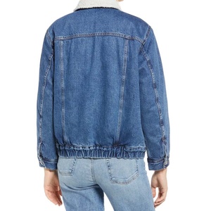 Chaqueta de mezclilla vintage de manga larga para mujer y niña, estilo holgado, lavado claro, desgastada, rasgada, tipo boyfriend, para motocicleta, reversible - Product Image 3