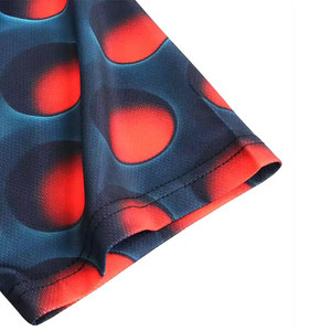 Camiseta de Manga Corta para Hombre, Diseño de Puntos Rojos, Estampado Digital, Cuello Redondo, Informal, Transpirable, Tejido de Poliéster, Corte Regular - Product Image 5