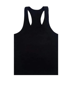 Camiseta sin mangas para hombre, de poliéster/algodón, con cuello redondo, transpirable, ecológica, con logotipo personalizado al por mayor - Product Image 6