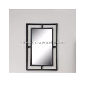 Espejo de pared de metal martillado hecho a mano de lujo moderno decorativo para uso interior del hogar - Product Image 1