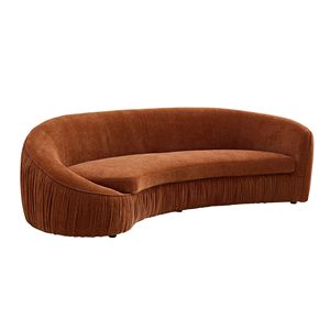 Divano Moderno Curvo in Tessuto Imbottito da 234 cm, 4 Posti, Nessun Montaggio Richiesto, per Soggiorno - Product Image 6