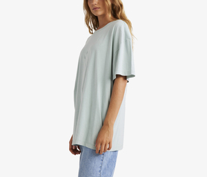Camiseta de Cuello Redondo Oversize para Mujer, Tendencia 2026, Color Sólido, Corte Holgado, Manga Corta, 100% Algodón Jersey, Transpirable, para Todas las Temporadas - Product Image 5