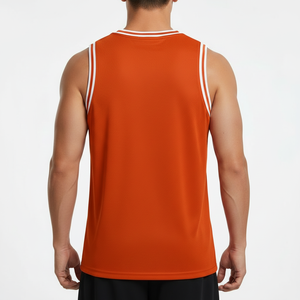 Camiseta de baloncesto sin mangas para hombre con aberturas anchas en los brazos, de malla transpirable, máxima movilidad, top deportivo, venta al por mayor - Product Image 2
