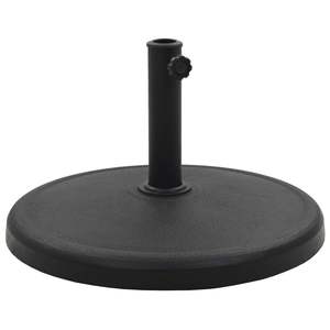 Base de parasol ronde en polyrésine noire de 41,9 lb pour parasols et supports de terrasse - Product Image 1