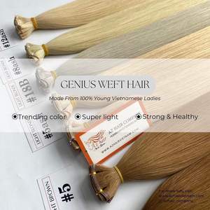 Extensions de cheveux de trame de génie invisible mince vietnamien trame de génie de cheveux humains Double dessiné - Product Image 6