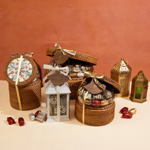 Eco-Friendly Handwoven Rattan Boxes for <b>Gift</b> with MOP Lid inlay <b>Ramadan</b> <b>Gift</b> <b>Box</b> Made by Vietnamese B2B Price - Product Image 2