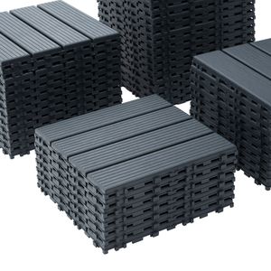 44-Pack <b>Plastic</b> Interlocking Deck <b>Tiles</b> 12\"x12\" Square Waterproof Patio Deck <b>Tiles</b> All Weather Use for Outdoor Indoor Decks - Product Image 5