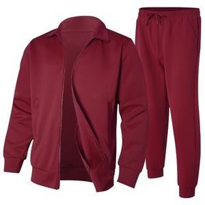 Men <b>Tech</b> Fleece Tracksuit Color Block Full Zip Hoodie <b>Jacket</b> and Jogger Pants 2 Piece Set Casual Streetwear Sports Sweat Suit - Product Image 1