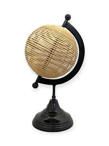 Globo Terráqueo Clásico de Metal con Diseño Art Deco y Función Giratoria para Decoración de Escritorio y Oficina - Product Image 2