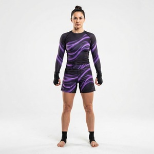 Conjunto de Compresión MMA Sublimado Negro y Verde Azulado para Mujer, Ajustado, Transpirable, de Una Pieza - Product Image 3