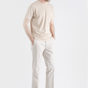 Men's Regular Fit O-Neck Short Sleeve Cotton <b>Geometric</b> Pattern Casual Style Jersey Knitted Breathable Design T-<b>Shirt</b> For Sale - Product Image 2