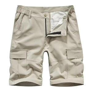 Shorts cargo pour homme en coton 100% personnalisés, logo sur le devant, respirants, grande taille, style streetwear - Product Image 4