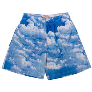 Shorts de sport pour garçons avec logo personnalisé, 100% polyester, motif floral, taille élastique, style décontracté, grande taille, shorts en mesh pour hommes avec poche - Product Image 4