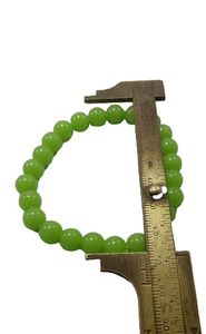 Pulsera redonda de cuentas de piedra serpentina verde Feng Shui hecha a mano para hombres y mujeres, tamaño 8-10 mm, joyería de moda, energía - Product Image 2