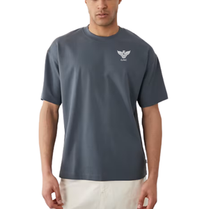 Camiseta de Cuello Redondo Lisa para Hombre, Manga Corta, Informal, de Algodón Suave y Cómodo, Ropa de Calle de Verano, Corte Básico Regular, para Uso Diario - Product Image 1