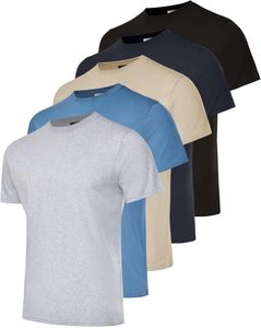 Camiseta Unisex EHWUY 100% Algodón 250G, Corte Regular, Manga Corta, Personalizable con Estampado Frontal, Transpirable, Secado Rápido, Negra Lisa - Product Image 5