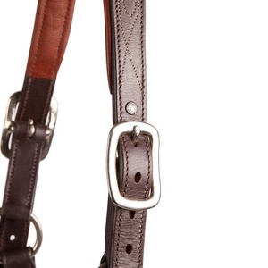 Licol pour cheval en cuir véritable de haute qualité, en acier inoxydable, de forme anatomique, couture artisanale, confortable pour les chevaux - Product Image 6