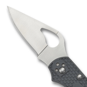 Couteaux de poche pliants à manche gris, lame en acier inoxydable à bord plat et tranchant, avec ouverture par pouce et poignée ergonomique texturée - Product Image 4