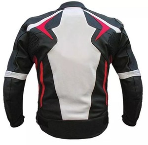 เสื้อแจ็คเก็ตหนังมอเตอร์ไซค์พิมพ์ลายประสิทธิภาพสูง ระบายอากาศ กันลม พร้อมเกราะป้องกัน CE กันน้ำ ไซส์ใหญ่พิเศษ สำหรับทุกเพศ ทุกฤดูหนาว - Product Image 2