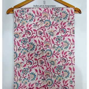 Tela de Algodón Cambray Estampada a Bloques 60x60, Tela de Algodón con Estampado Tradicional Jaipuri - Product Image 5