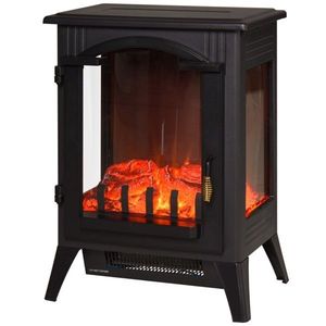 Cheminée électrique 23 pouces avec effet de flamme LED, 750W/1500W, insert autoportant pour usage intérieur, pour maison et hôtel, en verre et métal - Product Image 2