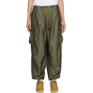 Hot Sale Heavyweight Cotton Twill Cargo <b>Pants</b> Loose-fitting Trousers Cord-lock Drawstring Waistband Olive Cargo <b>Pants</b> for Men - Product Image 1