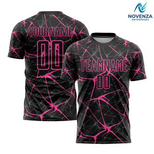 Camiseta de Fútbol con Diseño de Vidrio Agrietado, Uniforme de Fútbol Personalizado por Sublimación de Manga Corta por Novenza - Product Image 6